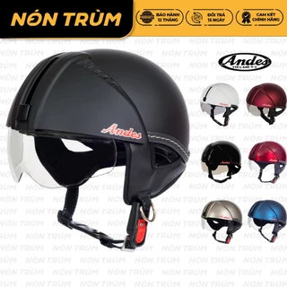 Mũ bảo hiểm Andes chính hãng 181 có kính âm bật lên xuống dễ dàng freesize 54-56cm