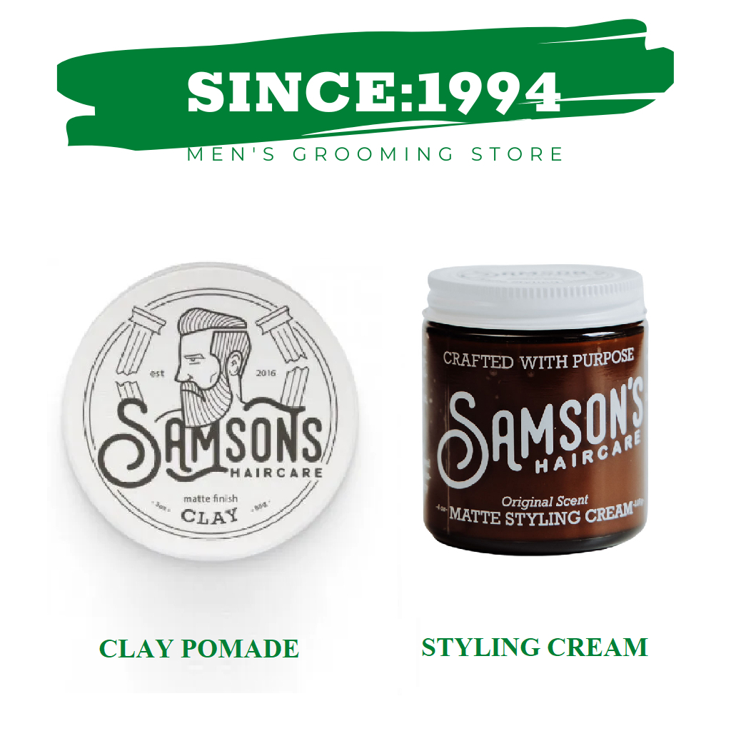 SAMSON'S | Sáp vuốt tóc, tạo kiểu tóc SAMSON’S, Clay Pomade, Styling ...
