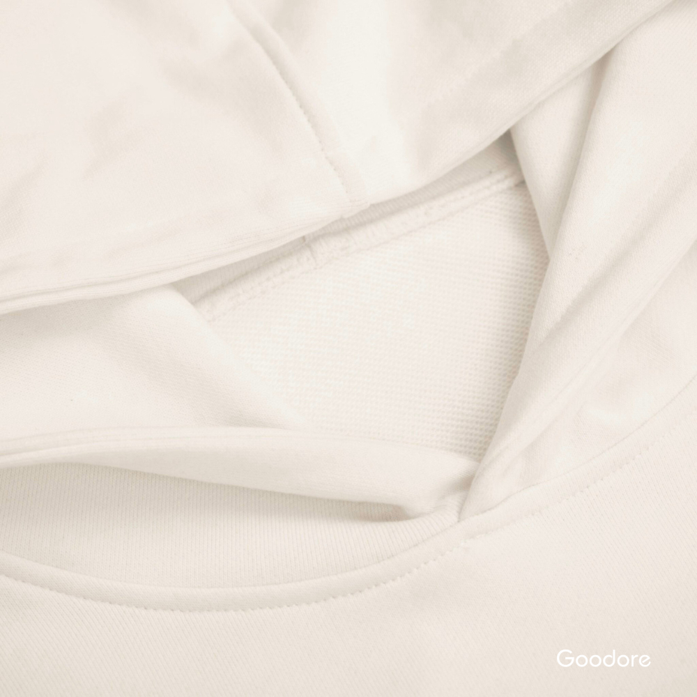 Áo Hoodie nỉ chân cua (Nỉ Da Cá) thương hiệu Goodore mẫu Trà Đá dáng Oversize năng động mùa thu đông