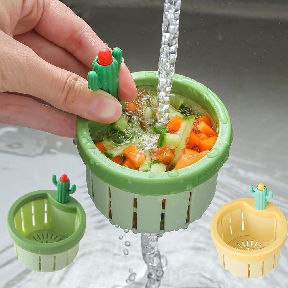 Lưới Lọc Rác Bồn Rửa Bát Tự Động Hình Xương Rồng Bộ Lọc Thoát Nước Xương Rồng Cho Bồn Rửa Chén