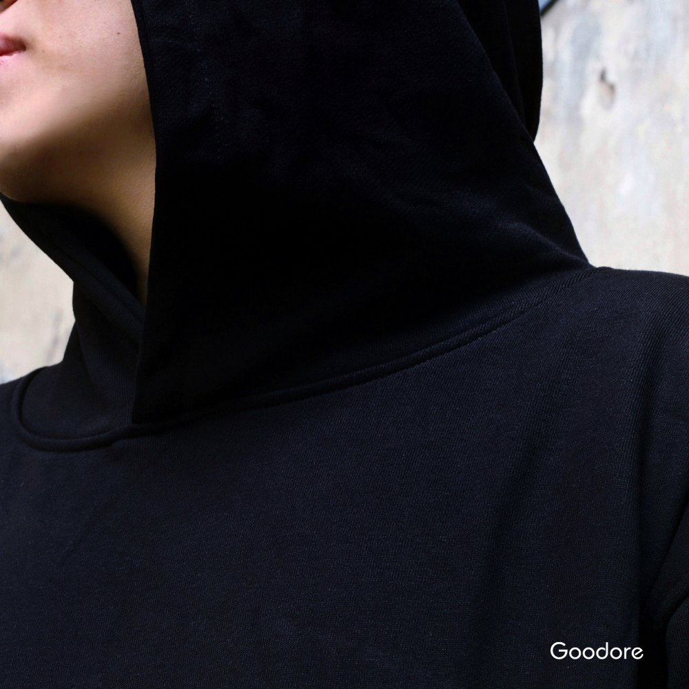 Áo Hoodie nỉ chân cua (Nỉ Da Cá) thương hiệu Goodore mẫu Bia Hơi dáng Oversize năng động mùa thu đông