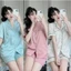 Bộ Đồ Ngủ Nữ JUSOKA Pijama Lụa Gấm Xước Ánh Kim Ngắn Tay Mặc Nhà Dễ Thương Cao Cấp CC126