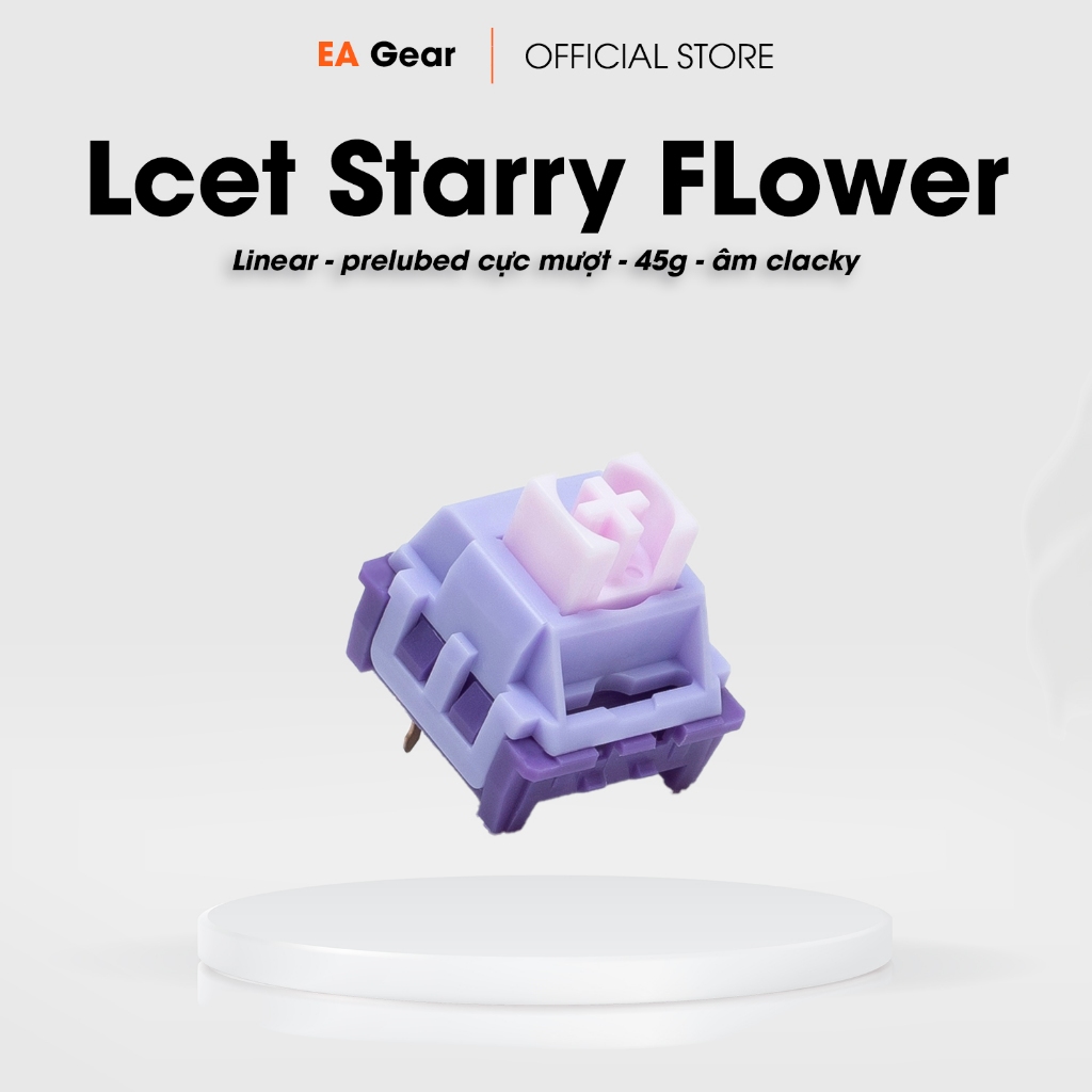 Switch Lcet Starry Flower linear 45g prelubed cực mượt mà cho bàn phím ...