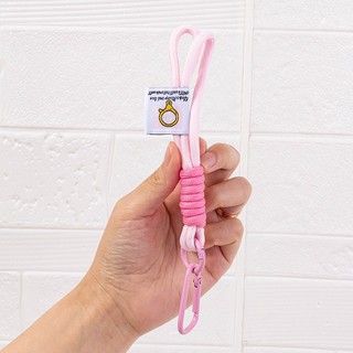 Dây móc chìa khóa chống thất lạc - Dây Bện Có Móc Điện Thoại / Móc Khóa / Túi Xách màu hồng màu nâu