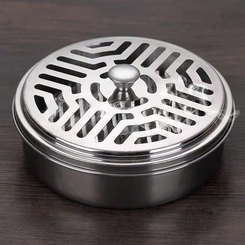 Hộp Đựng Nhang Muỗi Inox CÓ NẮP An Toàn