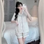 Bộ Đồ Ngủ Nữ JUSOKA Pijama Lụa Gấm Xước Ánh Kim Ngắn Tay Mặc Nhà Dễ Thương Cao Cấp CC126