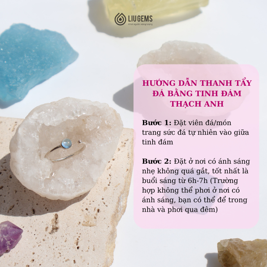 Tinh Đám Đá Thạch Anh Liugems Hỗ Trợ Thanh Tẩy Năng Lượng Đá Phong Thủy Tự Nhiên DT04