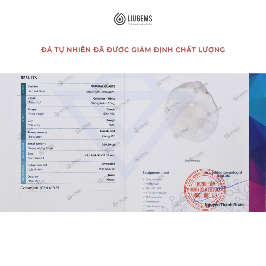 Tinh Đám Đá Thạch Anh Liugems Hỗ Trợ Thanh Tẩy Năng Lượng Đá Phong Thủy Tự Nhiên DT04