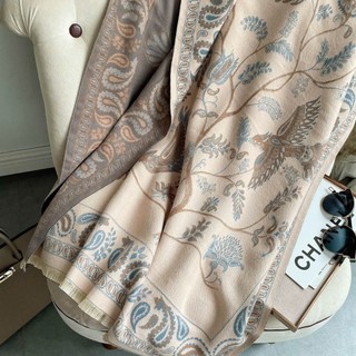 Khăn Choàng Cổ Dạ 2 Lớp Cao Cấp Họa Tiết Thổ Cẩm Sang Trọng ( 65 x 185 cm) k22.