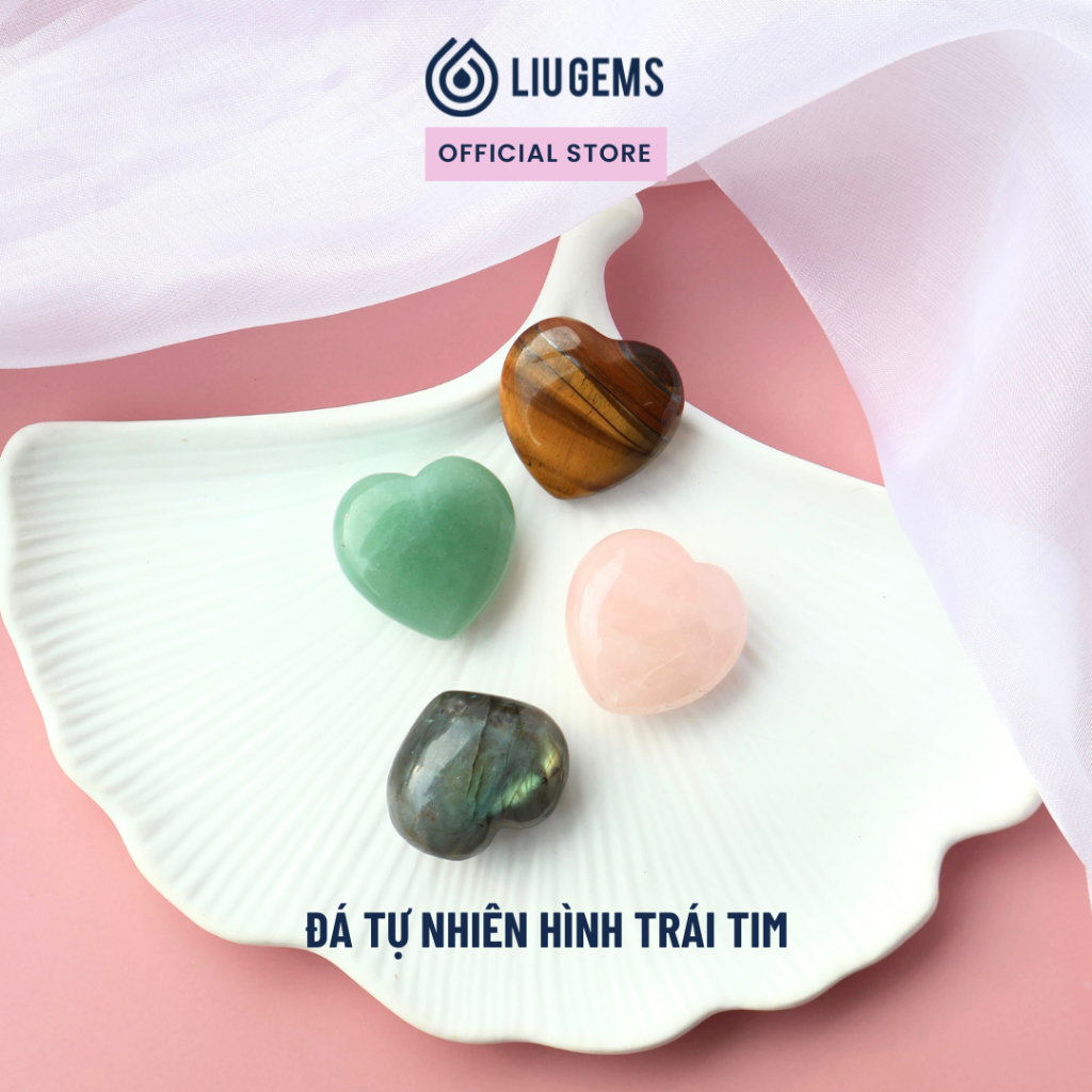 Đá Tự Nhiên Hình Trái Tim Liugems Mang Đến Năng Lượng Tích Cực, Thuận Lợi, May Mắn DT03