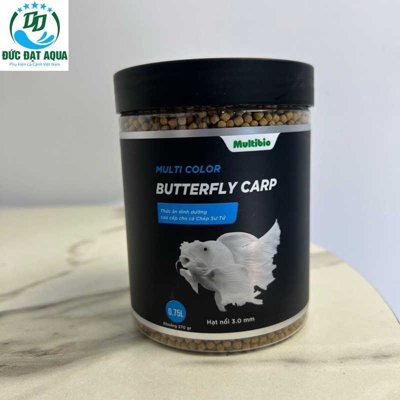 Cám cá Chép Sư Tử MULTI COLOR BUTTERFLY CARP lọ 0,75L & 1,5L, cỡ hạt 0,3mm k bụi, k gây đục nước 8