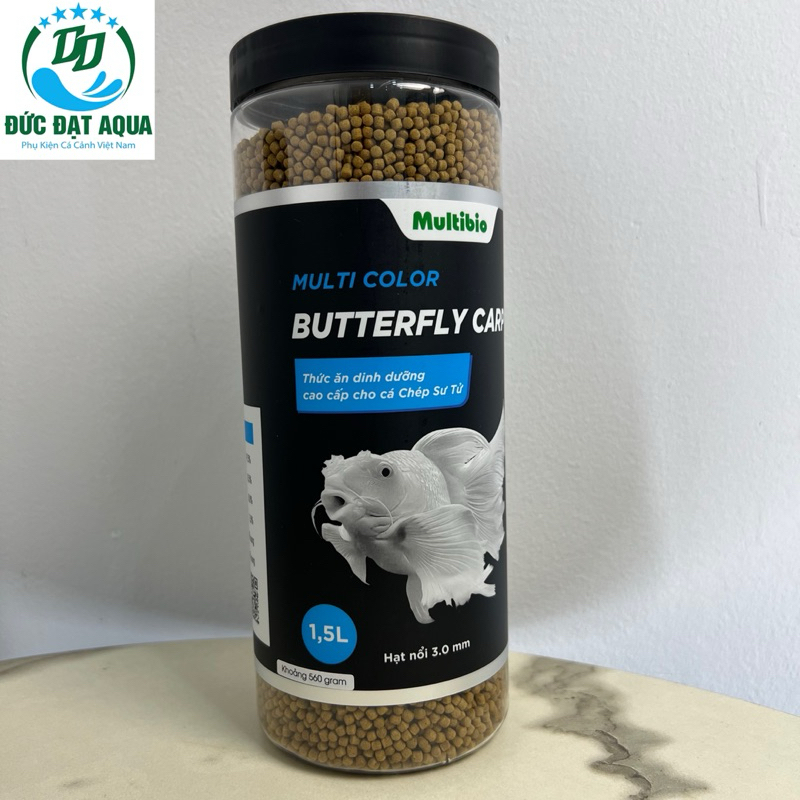 Cám cá Chép Sư Tử MULTI COLOR BUTTERFLY CARP lọ 0,75L & 1,5L, cỡ hạt 0,3mm k bụi, k gây đục nước 5