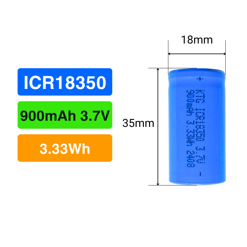 Pin sạc 18350 3.7V 800mAh ICR18350 1 viên | Shopee Việt Nam