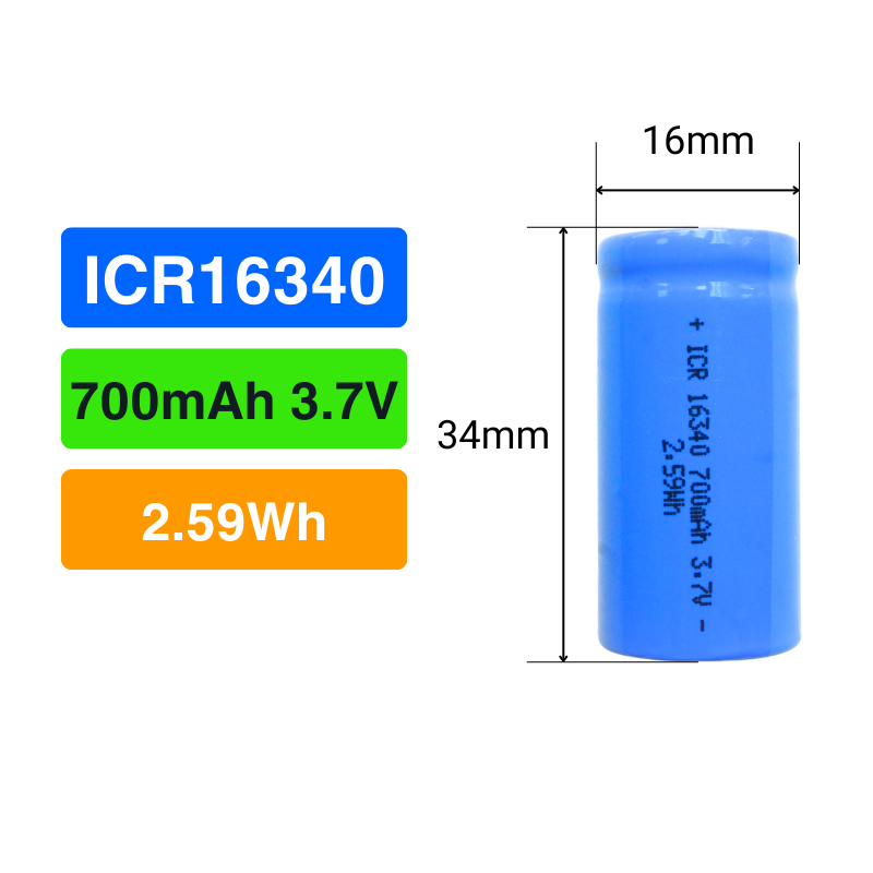 Pin sạc 16340 3.7V ICR16340 1 viên | Shopee Việt Nam