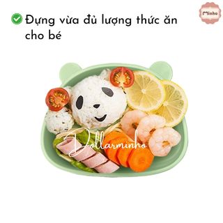 Khay ăn dặm silicone mini mẫu mới, có đế hít chống đổ