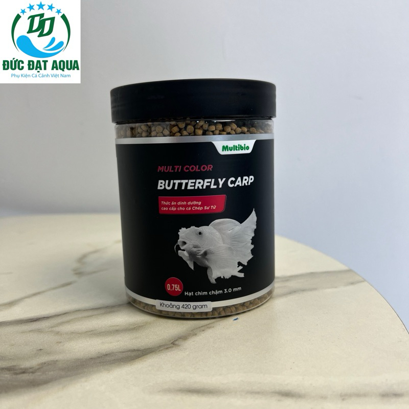 Cám cá Chép Sư Tử MULTI COLOR BUTTERFLY CARP lọ 0,75L & 1,5L, cỡ hạt 0,3mm k bụi, k gây đục nước 9