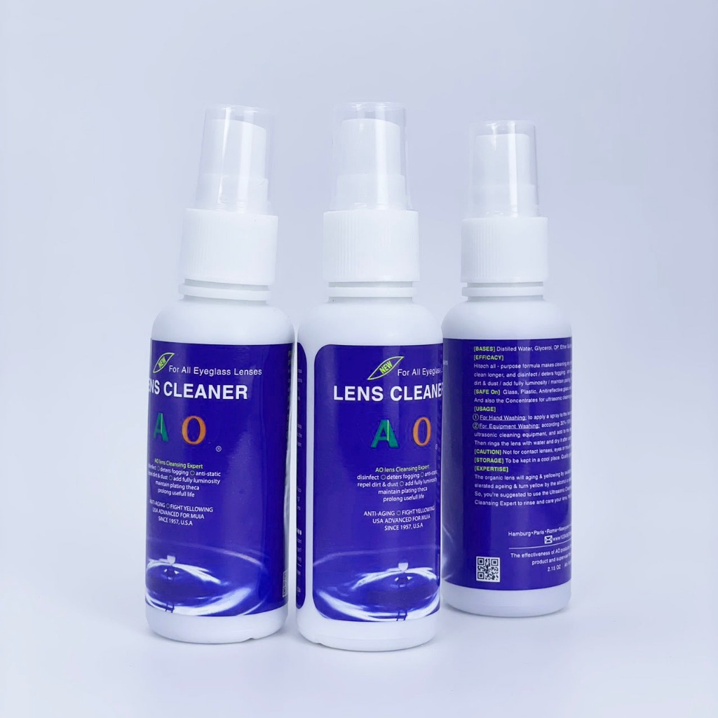 [COMBO 10 TẶNG 1] Lọ Nước Xịt Rửa Mắt Kính 60ml Chuyên Dụng, Vệ Sinh Tròng Kính LEMON