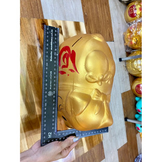 Heo đất 853 - Lợn đất vàng tài lộc 4size dùng tiết kiệm tiền, trang trí, quà tặng, quà lưu niệm