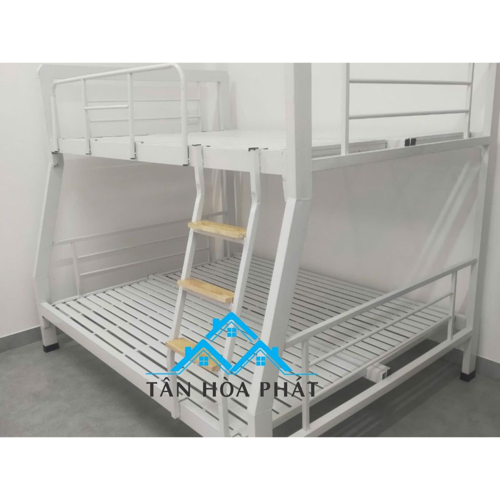 Giường sắt tầng Trên 1m4 Dưới 1m6 Dài 2m hộp cao cấp sắt 4x8 | Shopee ...