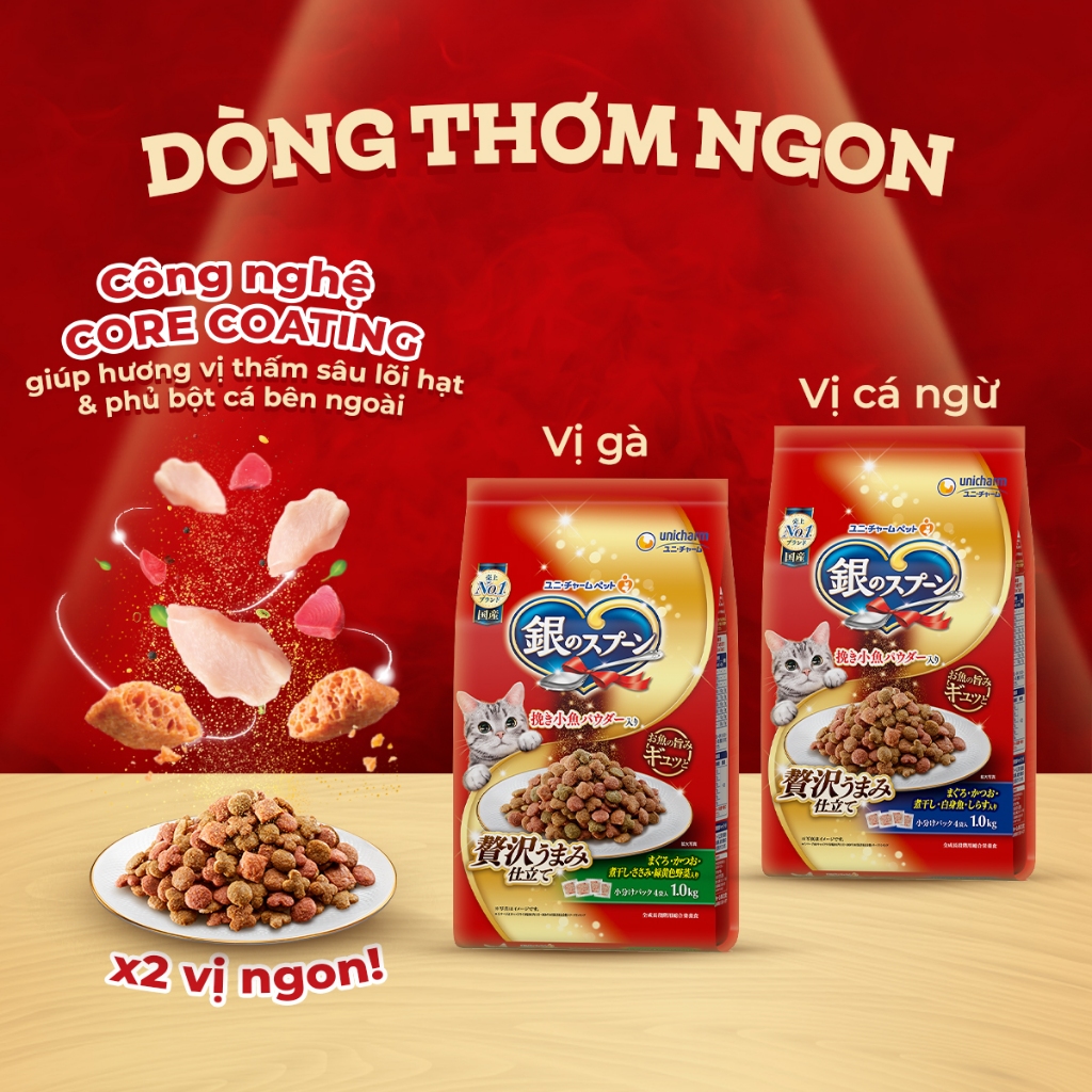 Thức ăn hạt cho mèo Silver Spoon Túi 1kg