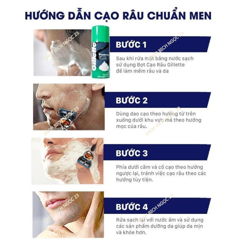 Bọt Cạo Râu Gillette Hương Chanh, Hương Bạc Hà 175g