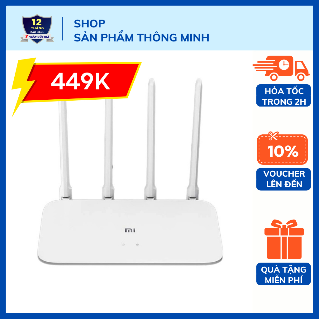 Bộ phát Wifi Router Xiaomi 4A Gigabit - 4A Megabit băng tần kép - Chuẩn ...