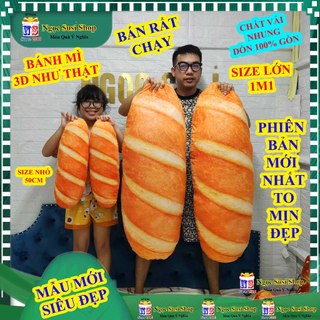 GẤU BÔNG Ổ BÁNH MÌ 3D PHIÊN BẢN MỚI NHƯ THẬT SIÊU MỀM MỊN - GỐI ÔM BÁNH MÌ thú bông đồ chơi doll toy