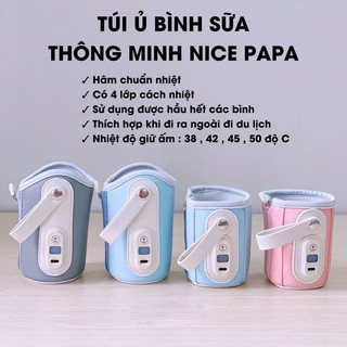 Túi Hâm Nóng Bình Sữa Cơ Động Nice Papa Mẫu Mới Tiện Lợi