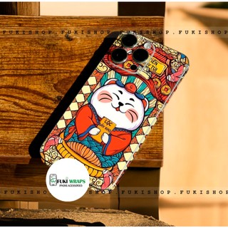 Miếng dán Skin Mặt lưng Sau Mèo Thần Tài M06 FULL VIỀN Dành Cho Các dòng ANDROID , 16 pro max 15 pro max 14 pro max