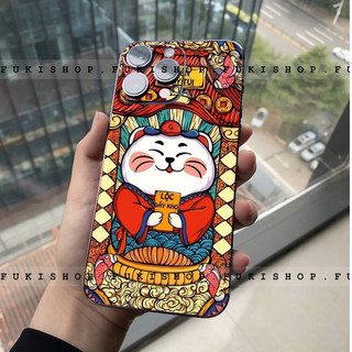Miếng dán Skin Mặt lưng Sau Mèo Thần Tài M06 FULL VIỀN Dành Cho Các dòng ANDROID , 16 pro max 15 pro max 14 pro max