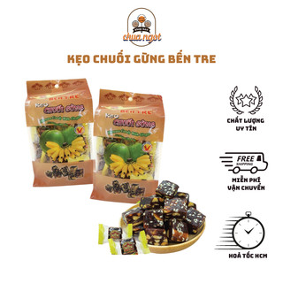 Kẹo Chuối Gừng Đậu Mè thương hiệu Bến Tre túi 200g & 400g