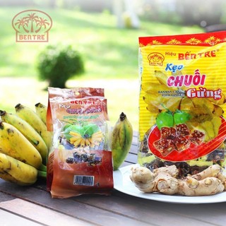 Kẹo Chuối Gừng Đậu Mè thương hiệu Bến Tre túi 200g & 400g