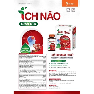 [Hộp 30 viên] ÍCH NÃO VINOFA - Viên bổ não dùng cho người thiếu năng trí não,suy giảm trí nhớ,đau đầu ,hoa mắt,chóng mặt