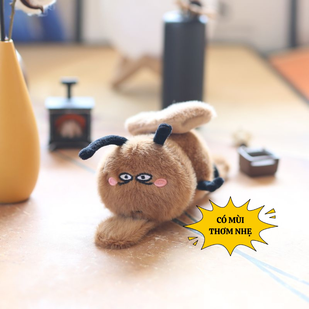 Gấu Bông TIểu Cường Đeo Tay Vòng Tay Gấu Bông Gián Tiểu Cường Vô Tri [ Kéo Vẫy Cánh,Có Mùi Thơm ]