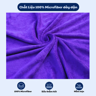 Khăn lau xe ô tô 35x75cm Thai Bình Towel chất liệu Microfiber mềm mịn thấm hút nước