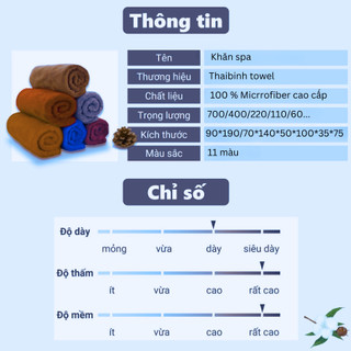 Khăn lau xe ô tô 35x75cm Thai Bình Towel chất liệu Microfiber mềm mịn thấm hút nước