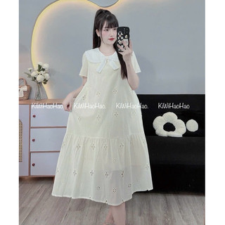 VÁY BẦU - REN HOA LỖ CỔ NƠ - 2 MÀU { Freeship }