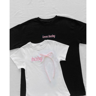 Áo thun in chữ BABY LOVE nữ form rộng chất cotton mỏng nhẹ mát mặc đi dạo phố VANISA CT101