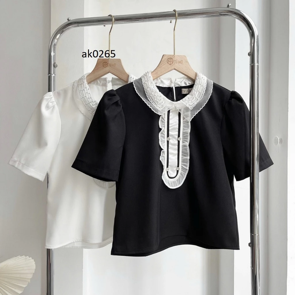 Áo Bigsize Nữ Tú Mỡ Áo Kiểu Phối Cổ Viella