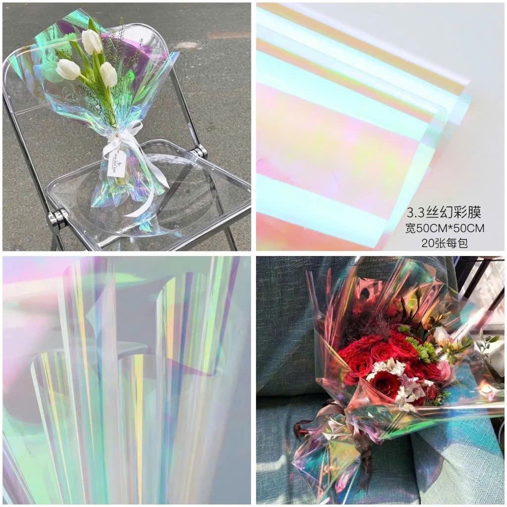 Giấy gói hoa bóng kính GALAXY hiệu ứng nhiều màu.(50x50cm) | Shopee ...