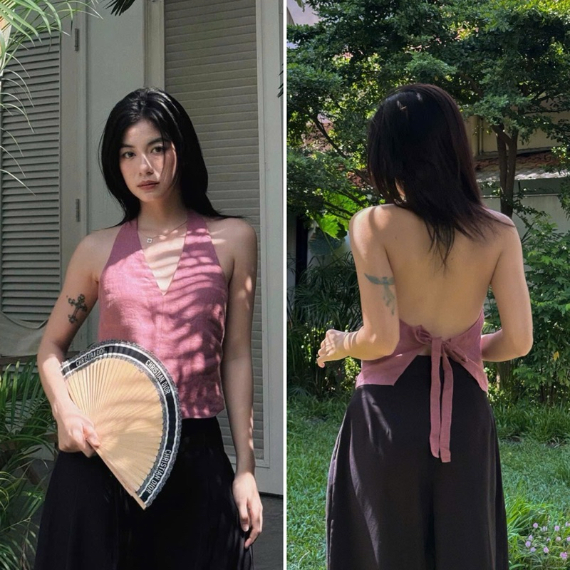 [Mya house] Áo yếm linen cột dây lưng YEMI TOP