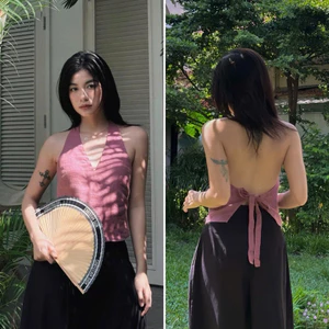 Áo yếm linen cột dây lưng YEMI TOP