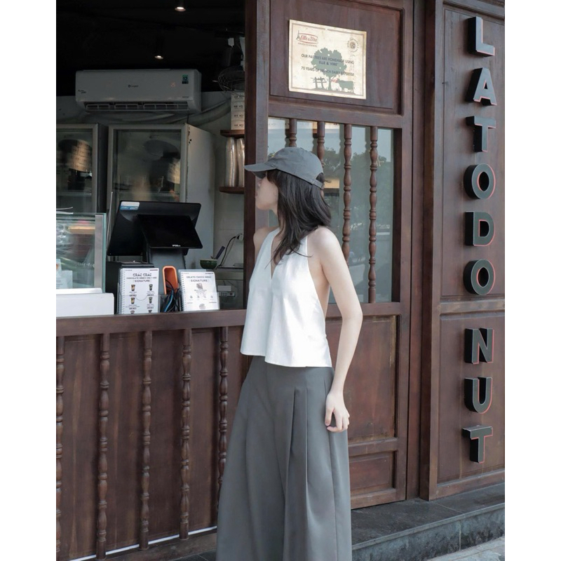 [Mya house] Áo yếm linen cột dây lưng YEMI TOP