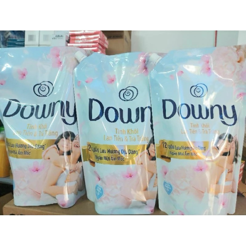 Túi 1.25l / 2.2l Nước xả vải Downy tinh dầu thơm tinh khôi lan tiên và trà trắng 1.25l