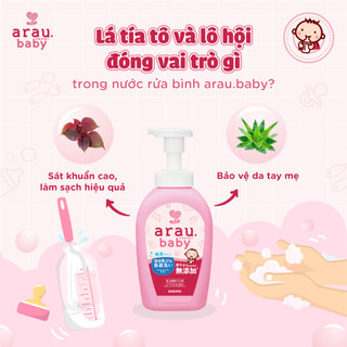 [Chính Hãng] Nước Rửa Bình Sữa Arau Baby Nhật Bản Chiết Xuất 100% Lá Tía Tô - Lucie's Mom