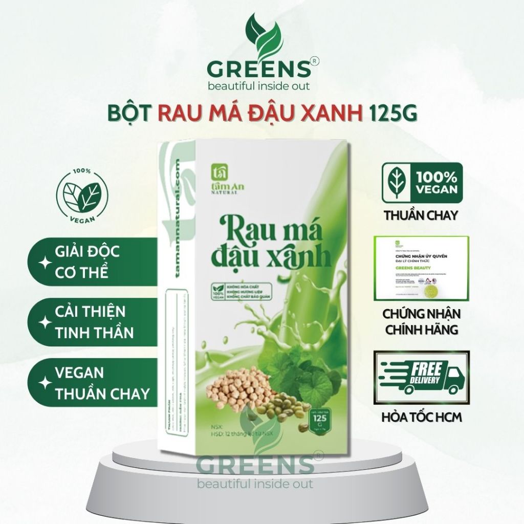 Bột Đậu Xanh Rau Má Tâm An - Thức Uống Thanh Mát, Dưỡng Nhan - Greens ...