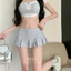 Chân váy xếp ly dáng ngắn, chân váy ngắn xếp ly to Y2K chất liệu da cá hàng loại đẹp mềm mịn tôn dáng sang chảnh [MYN22]