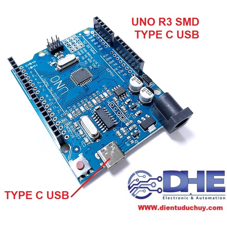 ARDUINO UNO R3 SMD CỔNG NẠP USB TYPE C | Shopee Việt Nam