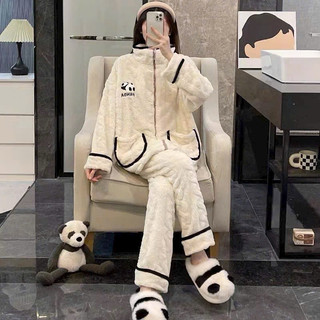 BỘ BÔNG TRẮNG GẤU PANDA VIỀN ĐEN 175