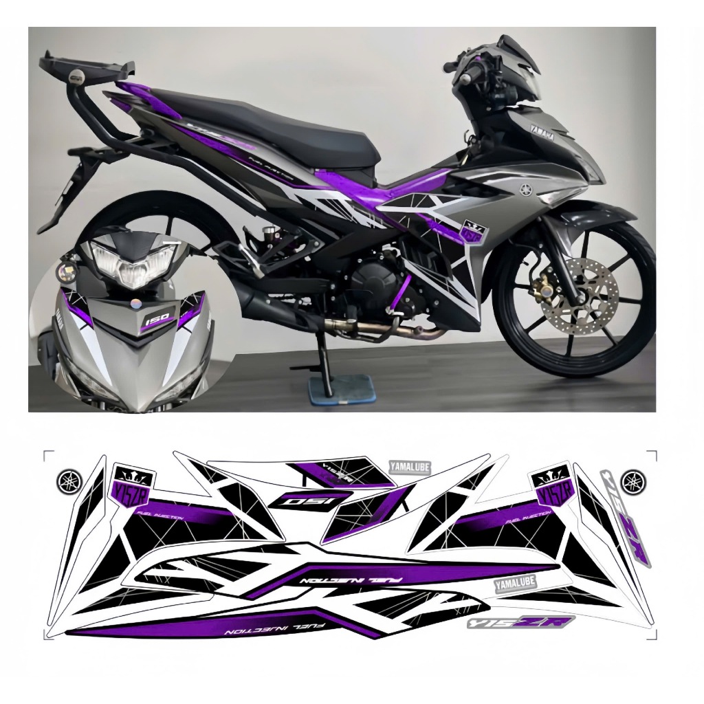 TEM RỜI EXCITER 150 Y15ZR, CAO CẤP, CHẤT LIỆU IN 3 LỚP PPF, CHỐNG NƯỚC, KHÔNG PHAI MÀU, NHÃN DÁN.